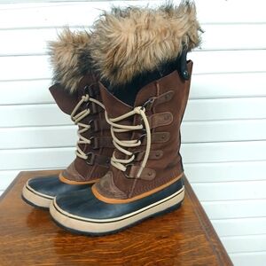Sorel Joan of Arctic Womens Snow Boots Sz 7.5 M Waterproof Leather Winter